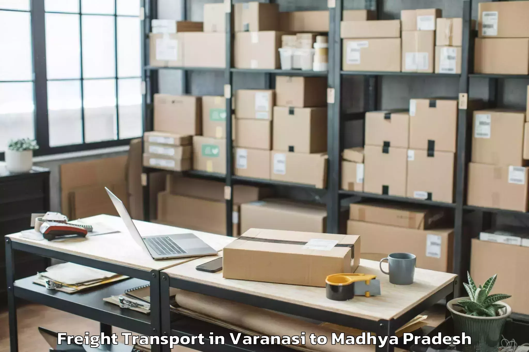 Varanasi to Khachrod Freight Transport Booking